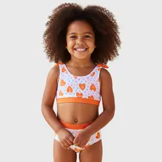 Biquíni Infantil Bebê Menina com Laço Proteção Solar UV 50+ Roupinha Praia Conforto