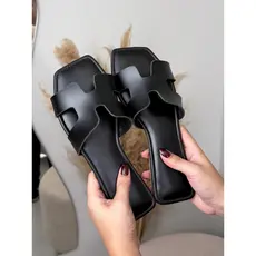 Sandália rasteira h casual macia confortável leve rasteirinha basica