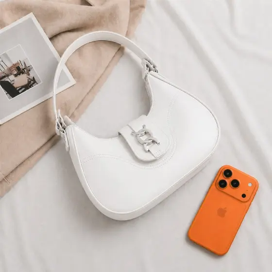 Bolsa de ombro feminina elegante alça ajustável bolsa feminina pequena moderna