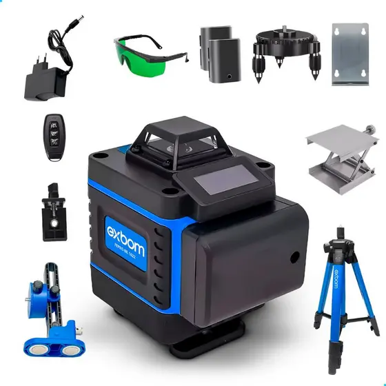 Nível A Laser 16 Linhas Com Tripé Profissional E Maleta