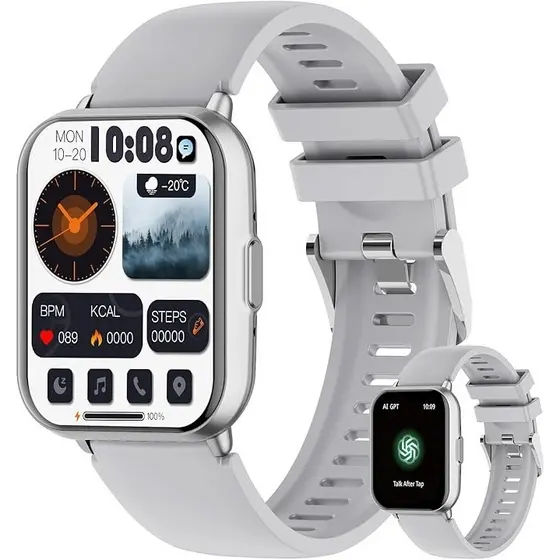 Smartwatch PEJE ZW01 Tela 1.83" TFT IP68 À Prova d'Água 2 Pulseiras Bluetooth  +120 Modos Esportivos