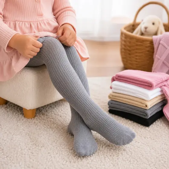 Meia Calça Infantil Forrada Térmica Peluciada Tricô Inverno Quentinha – Menina Bebê 6 Meses a 6 Anos