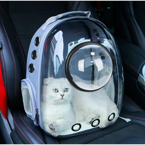 Mochila  para Pet Transparente Visão Panorâmica para Cachorro Ou Gato Confortável e Pratica