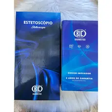 kit esfigmomanômetro e estetoscópio BIC preto Eternity