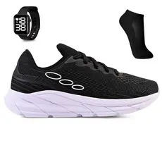 Kit Tenis Esportivo Masculino Feminino Academia Treino Leve + Meia e Relogio