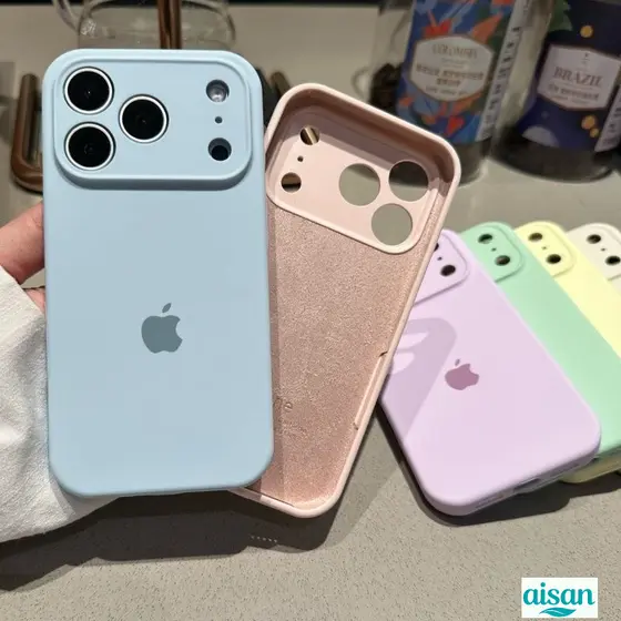 Capa Original De Silicone Líquido Para IPhone 17Pro , Macia 16 15 14 13 12 Pro Max