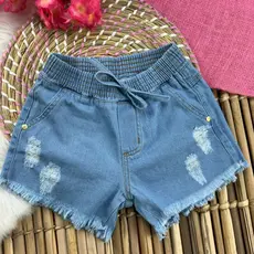 SHORTS INFANTIL MENINAS JEANS MODA MENINAS