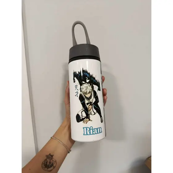 Garrafa Térmica Personalizada Com Nome Bico De Silicone Mole Ideal Para Crianças 600ml infantil