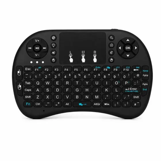 Controle Mini Teclado Sem Fio 2.4GHz Touchpad Smart TV Box PC
