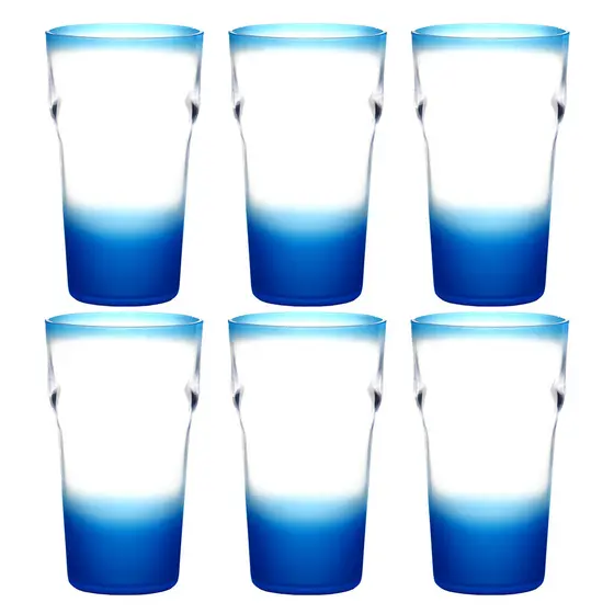 Jogo 6 Copos Neon Coloridos 570ml Sem BPA Para Drinks Cerveja Chopp Caipirinha Bebidas Kit Copo Brilha No Escuro