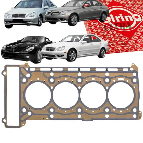 Junta Cabeçote Motor para Mercedes-Benz C180 / C200 / C230 / SLK200 - 1.8 16V 4cil (Elring ELR626.904)