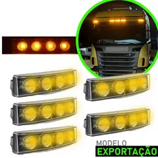 Kit 5 Lanterna Tapa-Sol Scania 124 S5 LED Amarela Exportação Fio (1326935)