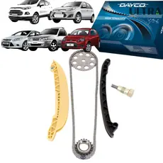 Kit Corrente Comando Distribuição Zetec Rocam 1.0 1.6 8V Ford Ka / Courier / Ecosport / Escort / Fiesta / Foc