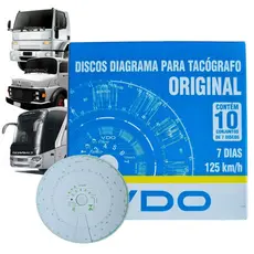 Disco Diagrama Tacógrafo 7d Semanal - 125km/h - 10 un (VDO 14025005F)