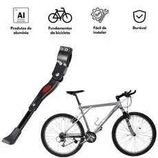 Descanso Lateral Pezinho Alumínio De Descanso Para Bicicleta Regulavel Emborrachado top