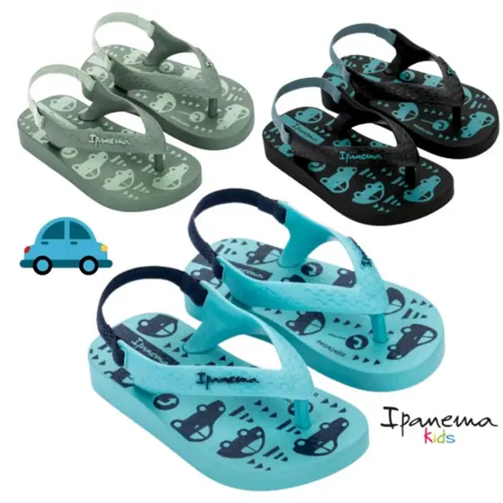 Chinelo Ipanema classic baby azul/vermelho Original 2026