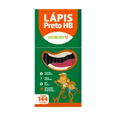 30 Lápis Preto HB N°2 de Escrever Sextavado Escola Ponta Resistente Leo&Leo
