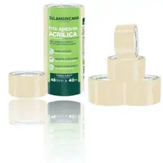 Fita Adesiva ORIGINAL Sulamericana Transparente Acrílica Durex Embalar Empac 48mm x 40 mt