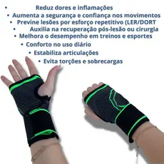 Suporte para mãos Munhequeira para academia Fisioterapia e Alívio de dores para o pulso e dedos