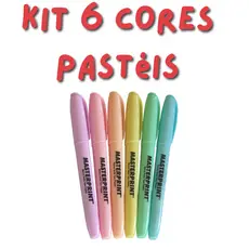 KIT 6 Marca-Textos Tom Pastel Original MASTERPRINT