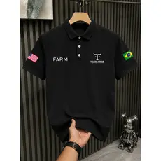 Camisa Polo Texas Farm EUA X BRA Malha Piquet Premium