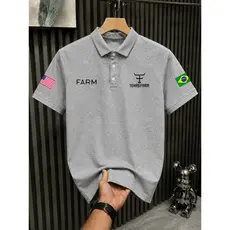 Camisa Polo EUA X BR Texas Farm Country Malha Piquet Premium