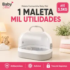 Maleta Farmacinha Multiuso Baby Mel Antiviral Antibacteriana Organizador Bebê Skincare Lancheira