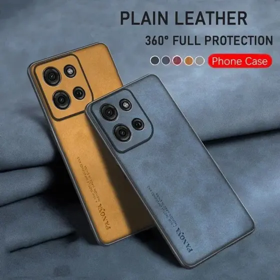 Capa Para Motorola Moto Edge 60 Fusion Luxo Pele De Carneiro Couro Caso Telefone Edge60 Stylus 50Fusion Edge50 Silicone