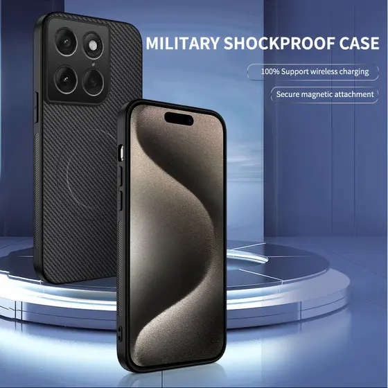 Capa Rígida Magnética De Fibra De Carbono Para Motorola Signature Edge 70 Ultra De Carregamento Sem Fio Moto X70 Air Pro