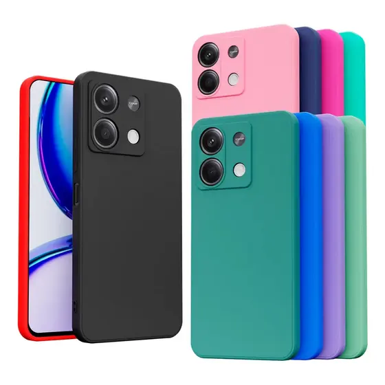 Capa Capinha Aveludada Anti Impacto Colorida + Película 3D Para Xiaomi Redmi 15C