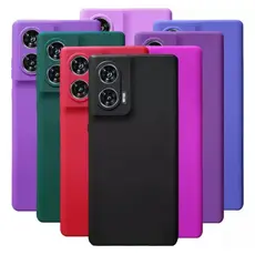 Capa Capinha Aveludada Anti Impacto + Película Cerâmica Para Motorola Moto Edge 50 Fusion