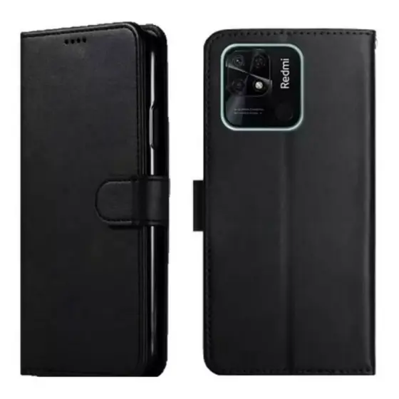 Capa Carteira Flip + Película 3D Para Xiaomi Redmi 12C