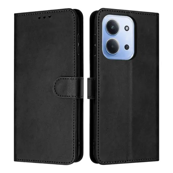 Capa Carteira Flip + Película 3D Para Xiaomi Redmi 15C
