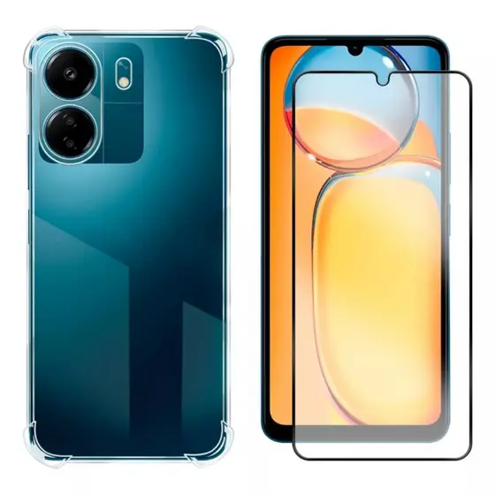 Capa Capinha Anti Queda + Película 3D Para Xiaomi Poco C65