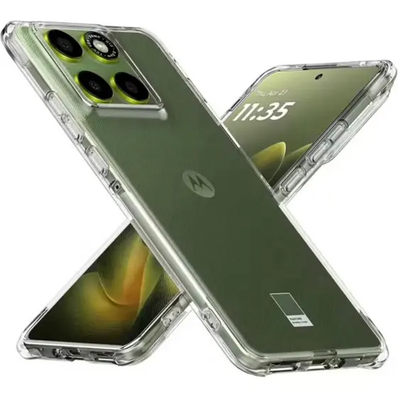 Capa Capinha Anti Impacto Transparente + Película Para Motorola Moto Edge 70