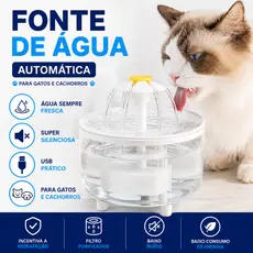 Fonte de Água Bebedouro Elétrico USB Circulação Automática Para Pet Gato Cão Animais De Estimação
