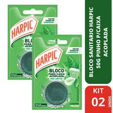 Kit com 2 Detergentes Sanitário Caixa Acoplada Pinho Harpic