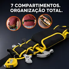 Porta Ferramentas Cinto Cinturão De Carpinteiro Eletricista Pedreiro Gesseiro Multiuso Parafusadeira Reforçado