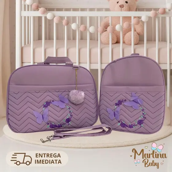 Bolsa Maternidade Kit com mala e mochila para mãe e bebê kit 2 peças