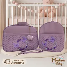 Bolsa Maternidade Kit com mala e mochila para mãe e bebê kit 2 peças