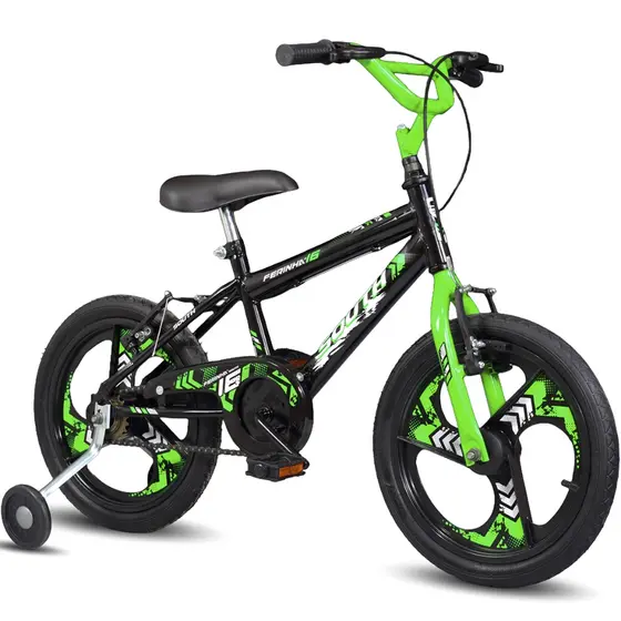 Bicicleta Aro 16 Infantil South para Meninos e Meninas Rodinha de apoio Aço carbono  freio v-brake