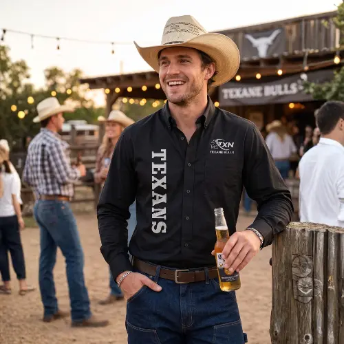 CAMISA TEXANA MULADEIRA COM ESTAMPAS VARIADAS NAS COSTA CONFORTÁVEL
