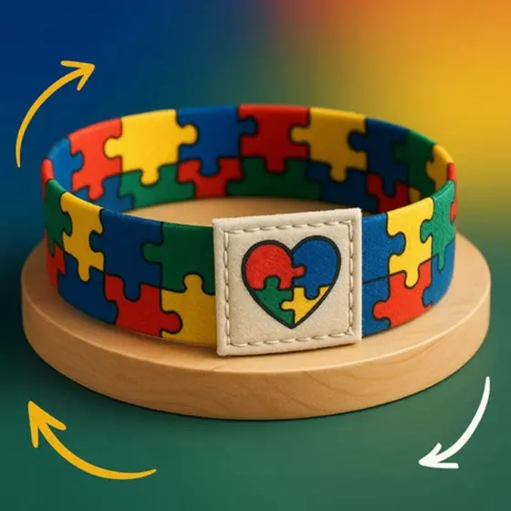 Pulseira Quebra-Cabeça Símbolo Autismo Autistas