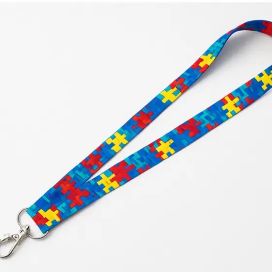 Cordão de Pescoço Autismo  Quebra Cabeça Colorido