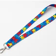 Cordão de Pescoço Autismo  Quebra Cabeça Colorido
