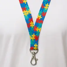 Cordão Identificação Autismo para Pescoço com Fecho