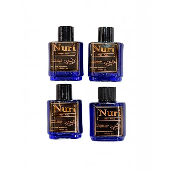Kit 4 Limpa Prata Nuri Original Ideal Para Joalheiro Lojistas - 4 peças