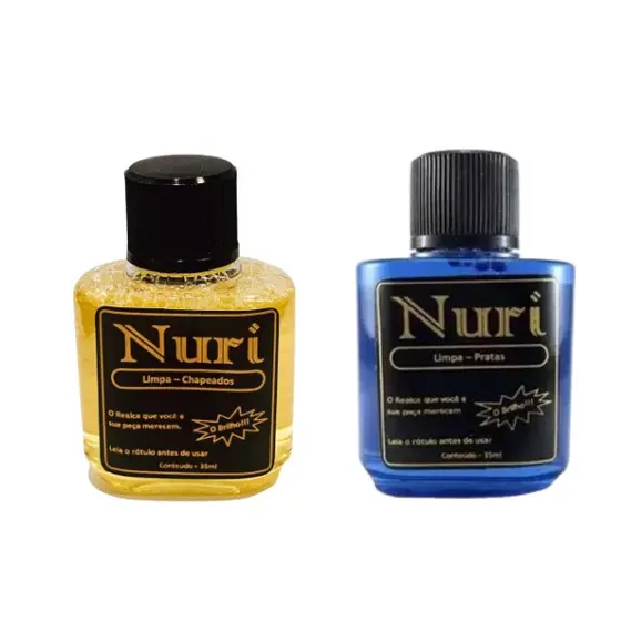 Kit Limpa Pratas e/ou Folheado Nuri Original + FLANELA para limpeza de joias