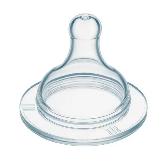 2 Unidades - Bico BIG Mamadeira Universal 100% Silicone Redondo e Ortodôntico