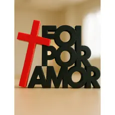 Frases Decorativas | Foi Por Amor | Sala - Quarto - Escritorio | Impressão 3D | Alta Qualidade